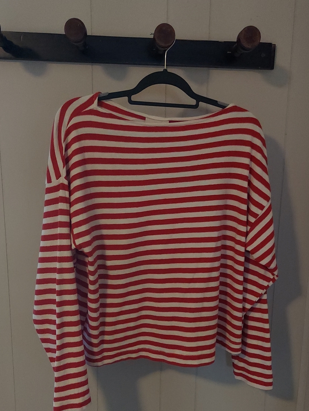 Universal Thread Red and White Striped Top